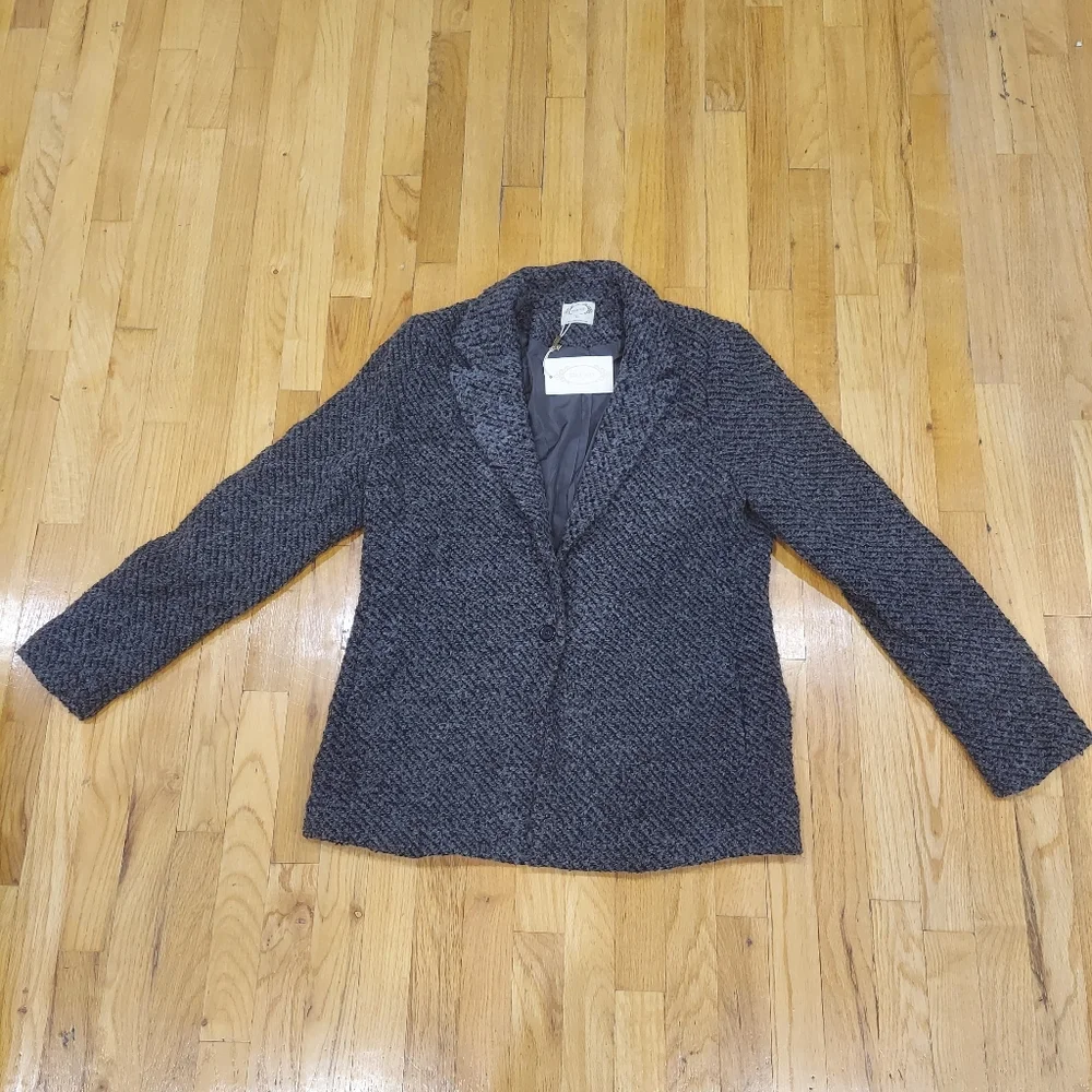 NWT MIA JOY Louve Blazer in Charcoal Black (Size: XL) - Picture 8 of 13